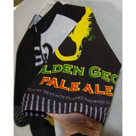 VTG World Jerseys Mens XL Golden Gecko Pale Ale Cycling Jersey Gecko 3/4 Zip - Picture 4 of 7